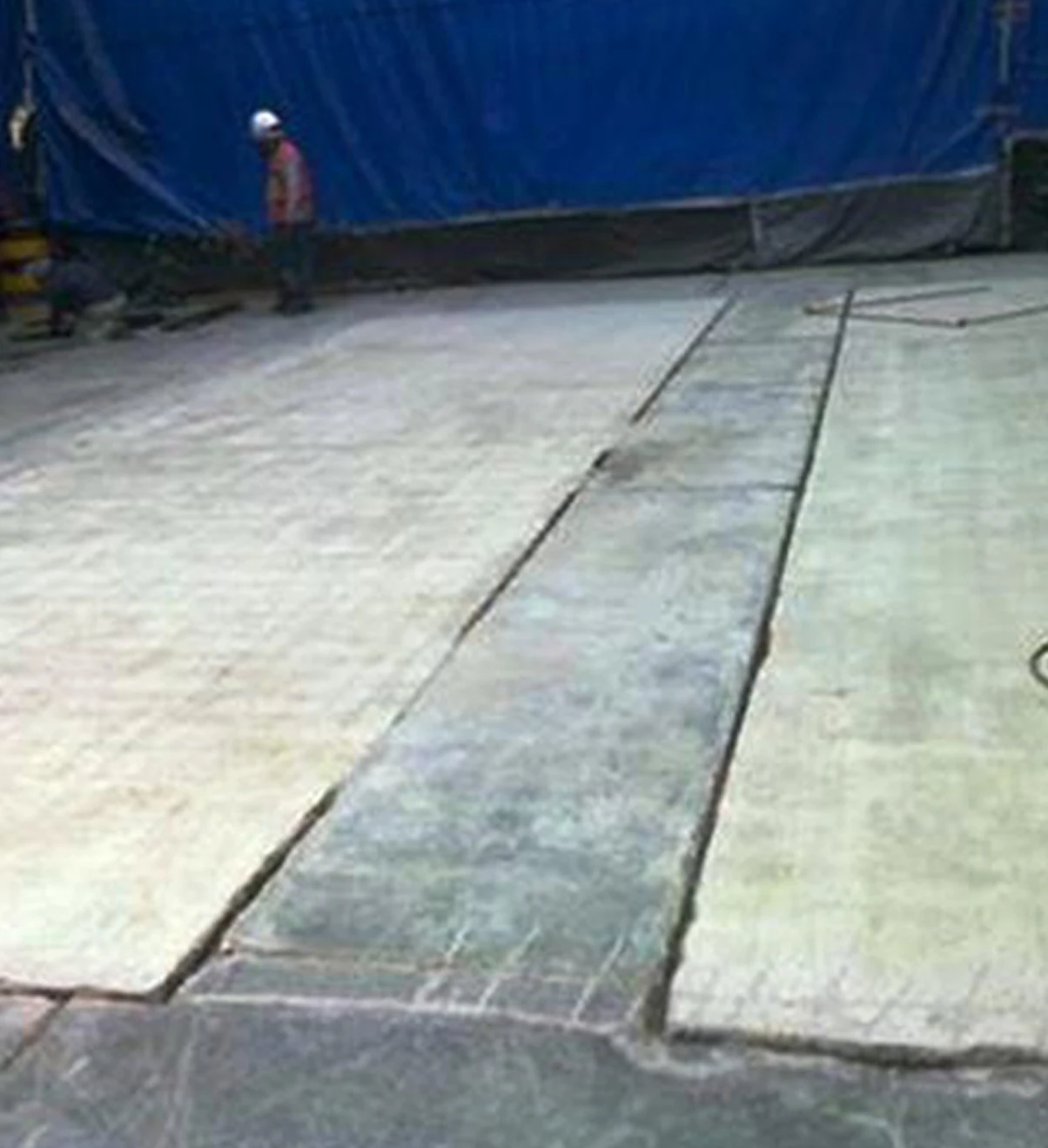 plancha de concreto reparado