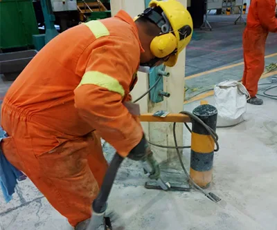 Preparación de planta para piso epóxico