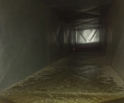 Ductos de extracción contaminados.