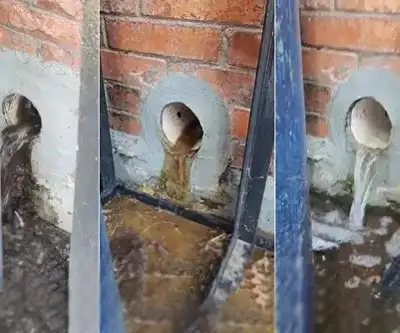 Limpieza de drenajes de cubiertas metálicas con hidrolavadoras Ridgid.